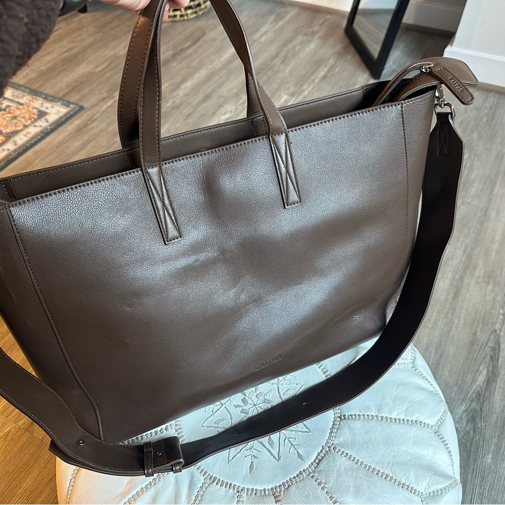 Calpak Haven Laptop Tote Bag in Coffee